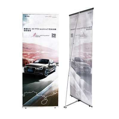 80*180cm Aluminum L Banner Stand with Printed Poster