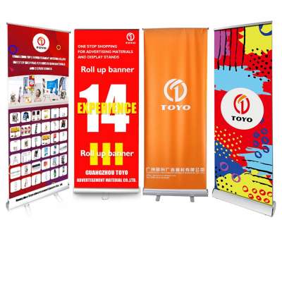 Clear PET Roll Up Stand for Social Distancing Guangzhou Manufacture Aluminum Roll Up Banner Stand