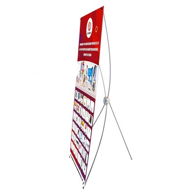 Pakistan panda style x banner stand gear design x stand 60*160cm  80*180cm